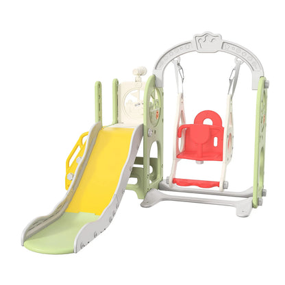 Anajqaqia 6 in 1 Children's Slide, Pirate Ship Slide, Children's Playground with Swing, Ball Frame and Binoculars