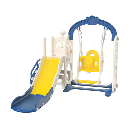 Anajqaqia 6 in 1 Children's Slide, Pirate Ship Slide, Children's Playground with Swing, Ball Frame and Binoculars