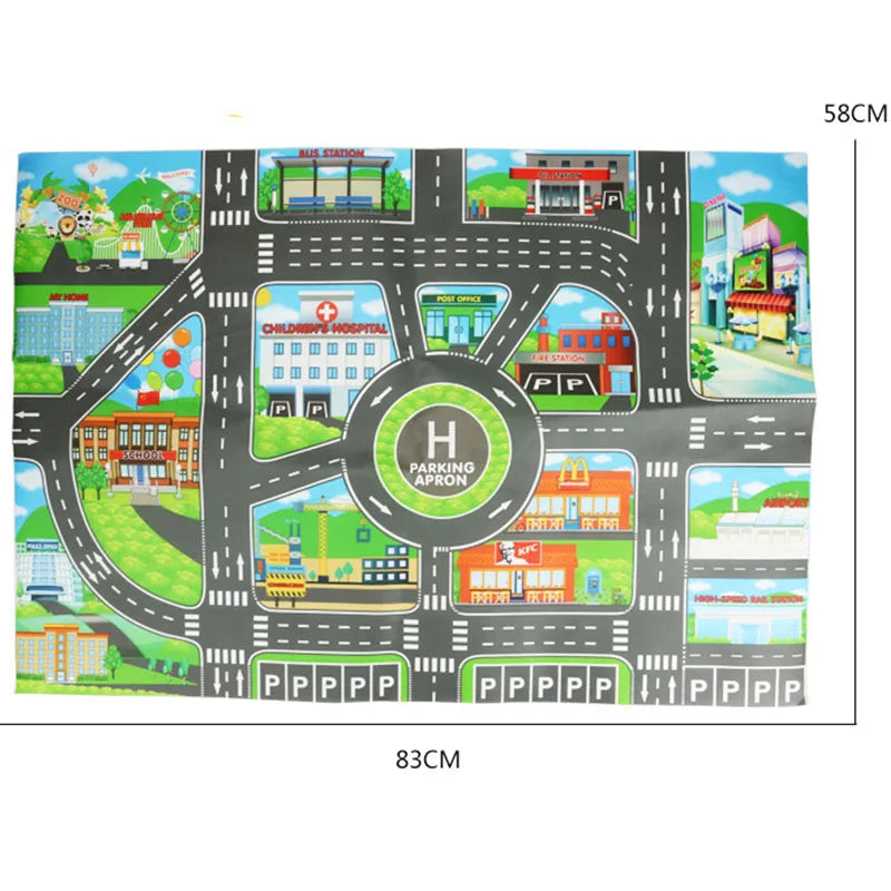 DIY with Map Assemble Stunt Car Variety  Universal Racing Set Track Car Flexible Educational Rail Car Model Puzzle Toy for Kids