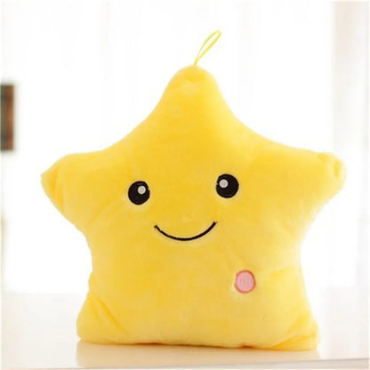 34CM Creative Toy Luminous Pillow Soft Stuffed Plush Glowing Colorful Stars Cushion Led Light Toys Gift For Kids Children Girls