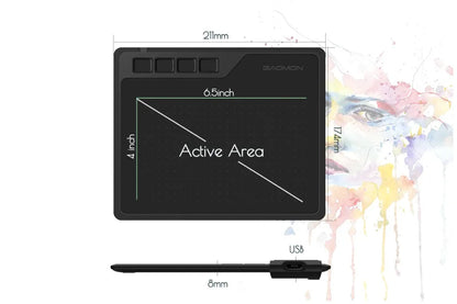 GAOMON S620 6.5x4 Inches Digital Pen Tablet For Drawing Design Android Phone Windows Mac OS System Compatible Graphics Tablet