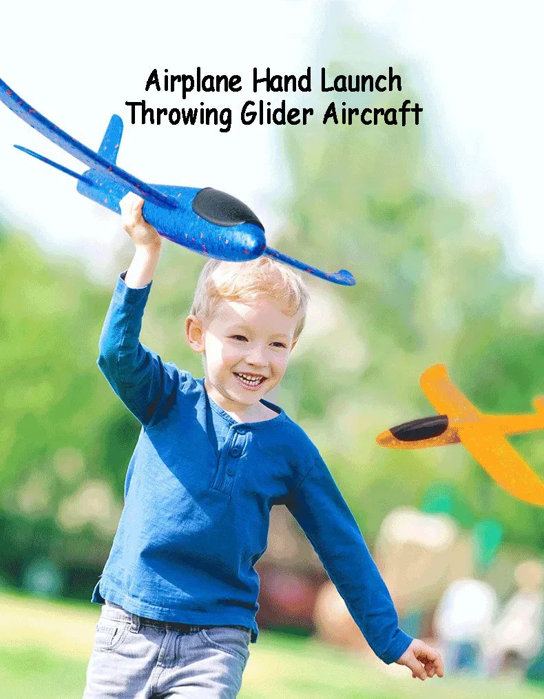 DIY Planes 37/48 CM Hand Throw Airplane EPP Foam Launch Fly Glider Model Aircraft Outdoor Fun Toys for Children Party Game Gifts