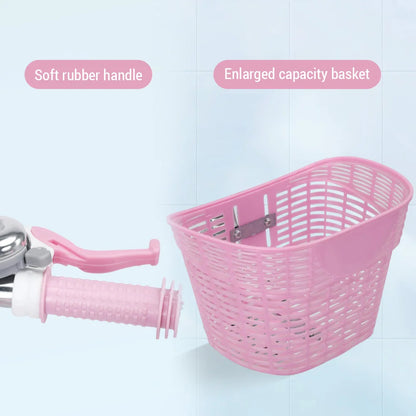 Kids Bike 12-20in Bicycle with Training Wheels Basket Protective Net Fash Wheel Children Bicycle for Girls Ages 3-13 Years