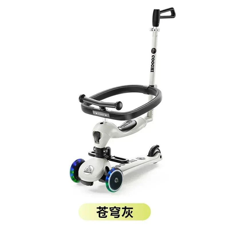 Baby stroller 3 wheels Multifunctional fenced seated scooter suitable for 2-12 years old baby bicycle Lightweight foldable