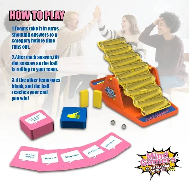 New Board Game Tilt n Shout Swinging^& Stilt Multiplayer Battle/ Answering Interactive Table Game~ Family Party Board Toy!!!