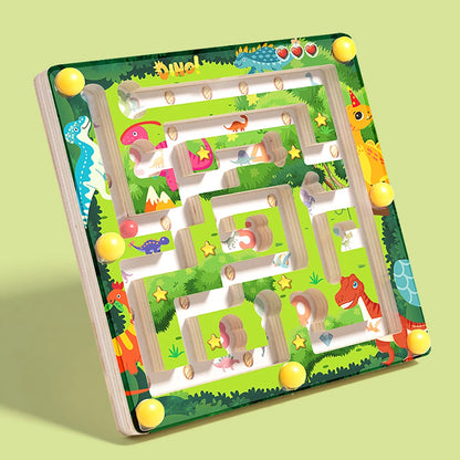 Magnetic Color and Number Maze Montessori Dinosaur Counting Matching Learning Puzzle Board Toddler Fine Motor Skills Travel Toys