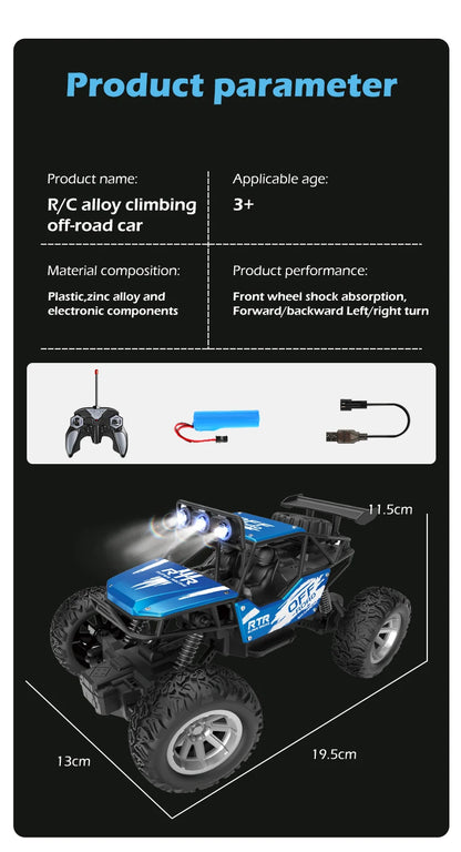 1: 20 Off road Remote Control Car Alloy Climbing Mountain Off road Toy Remote Control Car Children's Holiday Gift Box Set