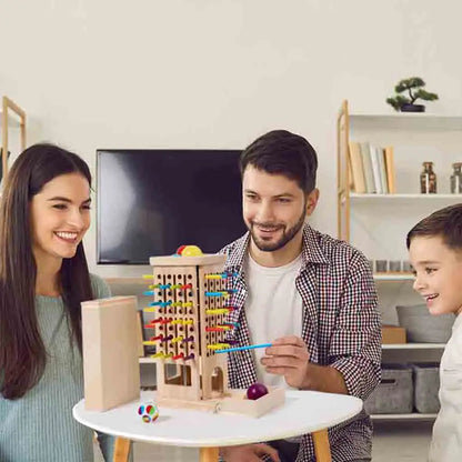 Wooden Stick Tower Toy Baby Montessori Sensory Motor Skills Toy Color Learning Counting Sticks Game Kids Educational  Balance To