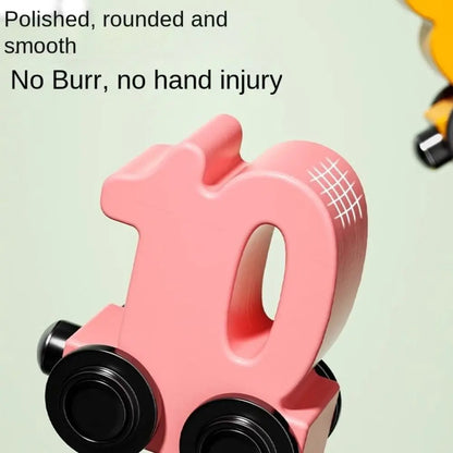 Magnetic Number Train Toys Montessori Wooden Toy Little Number Train Model Cognition Learning Car Children's Educational Toys