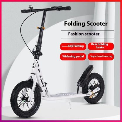 Non-Electric Folding Two-Wheeled Skateboard for Boys & Girls Children's Brake System Available in Multiple Colors