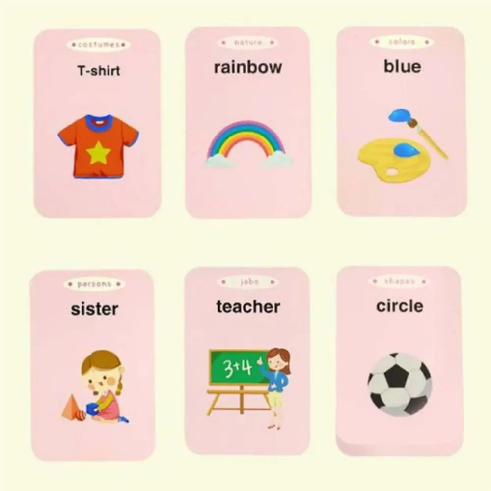Educational Learning Talking Flash Cards Kindergarten Kids English Language Electronic Audio Book Learn English Words Toys