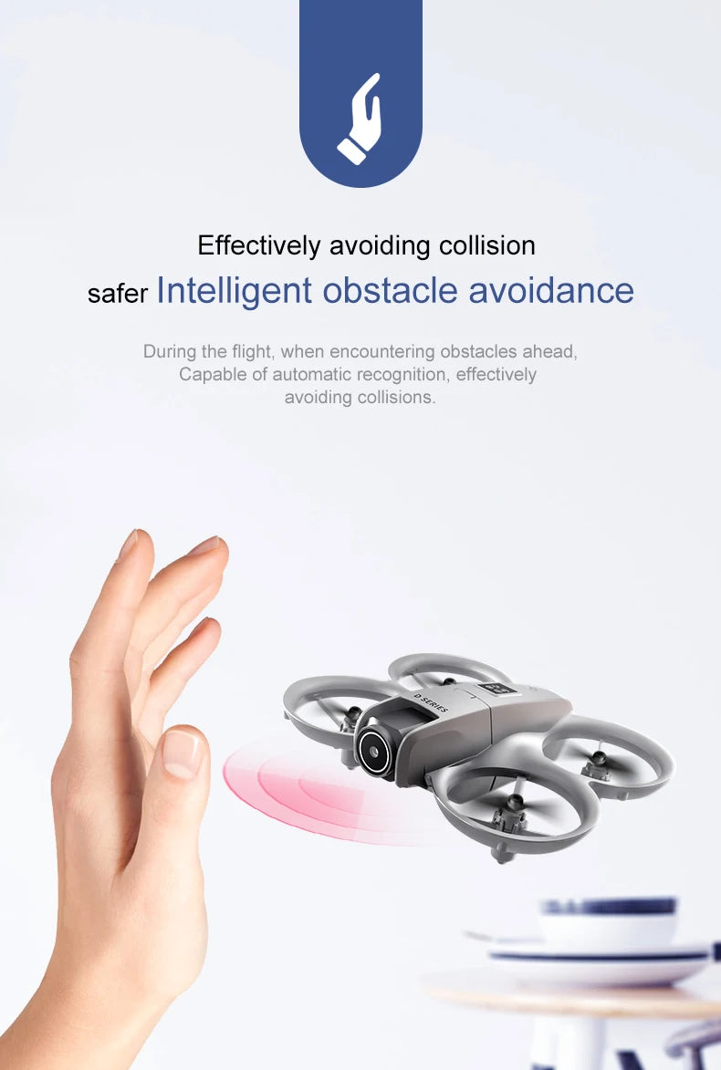 D16 Mini Drone 4k HD Camera ESC Aerial Aircraft Air Pressure Fixed Height Pocket UFO Remote Control Airplane Gift Toys for Kids