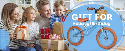 14 Inch Kids Balance Bike, Lightweight Height-adjustable Push Bike with Removable Basket and Rubber Air Tires