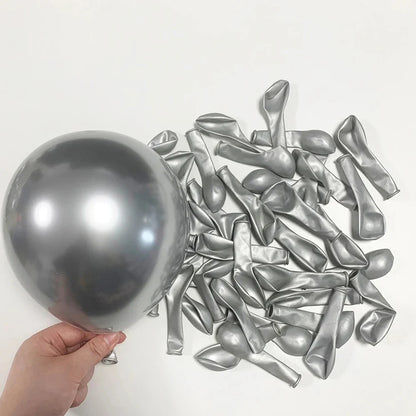 Black Chrome Silver Balloons Arch Garland Kit Wedding Bridal Shower Decor Birthday Party Baby Shower Graduation Party Decoration