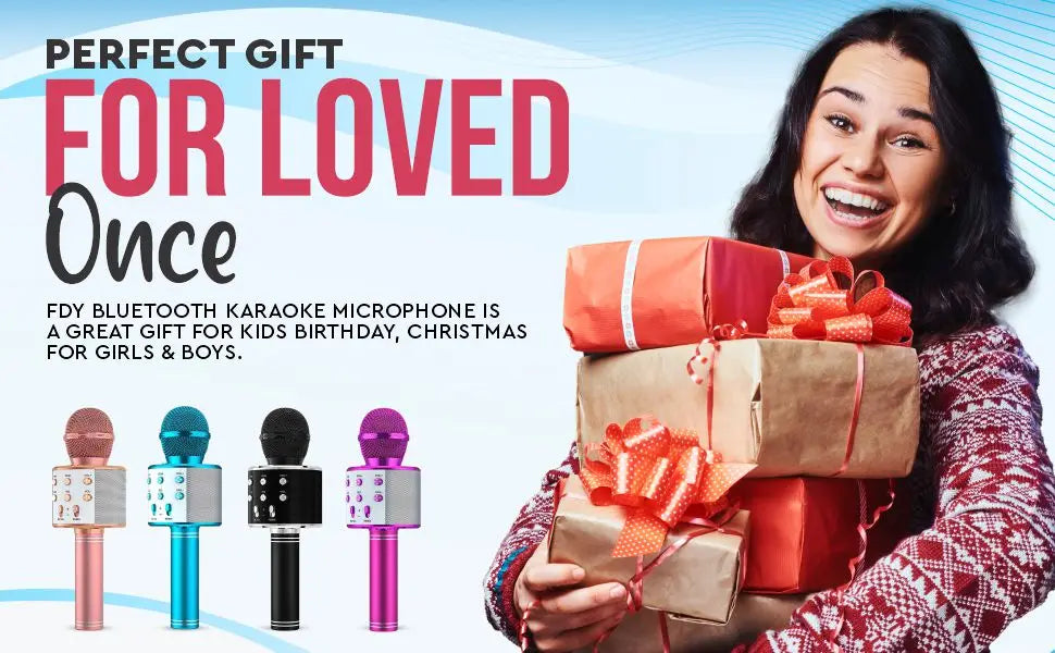 Kids Karaoke Microphone for Girl Toys,Christmas Birthday Gifts Ideas for 3 4 5 6 7 8 9 10 Year Old Girls