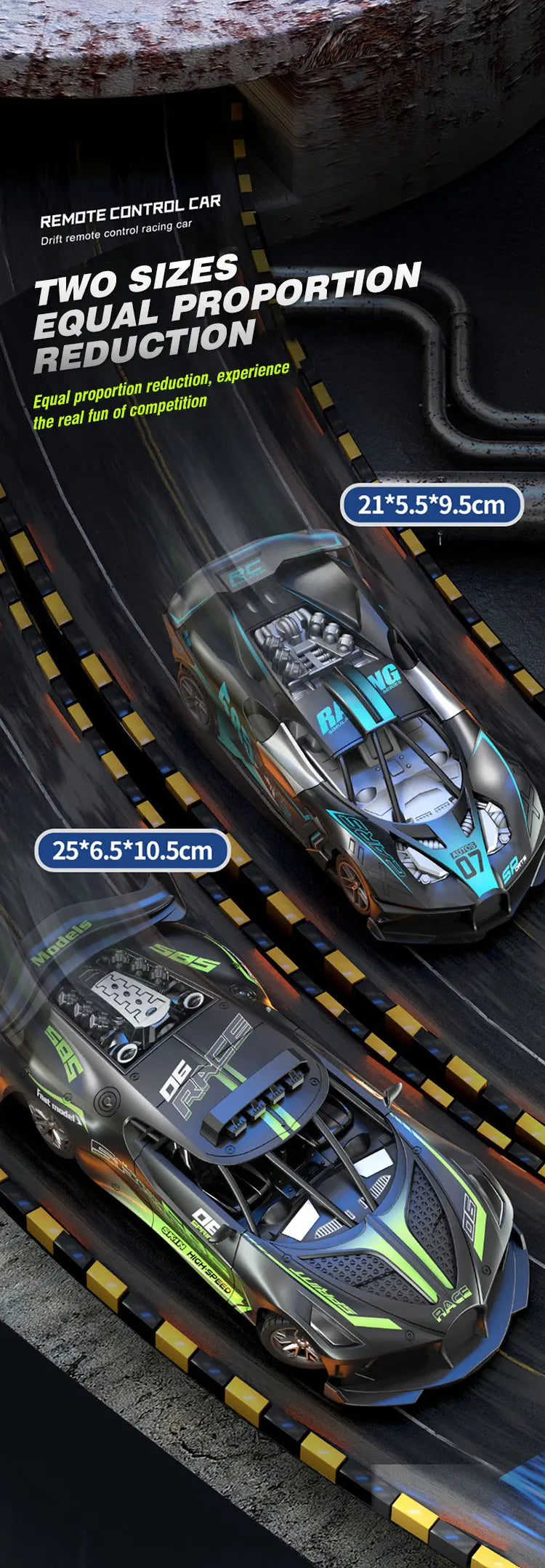 Rc Car 4Ch High-Speed Remote Control Drift Racing Car Electric Sportscar Toy Vehicle Model Toys for Boys Kids Birthday Gift