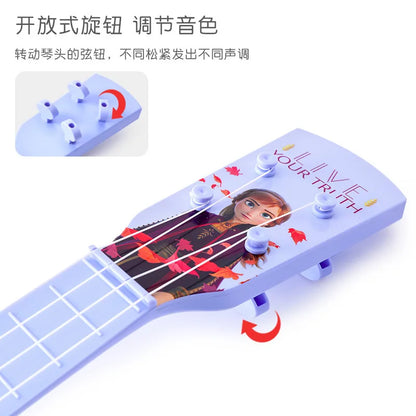 Disney Frozen 2 Children Musical Toys Ukulele Guitar Toys for ChildrenAnime FigureElsa Frozen Moedel Kawaii Cartoon Toys for Kid