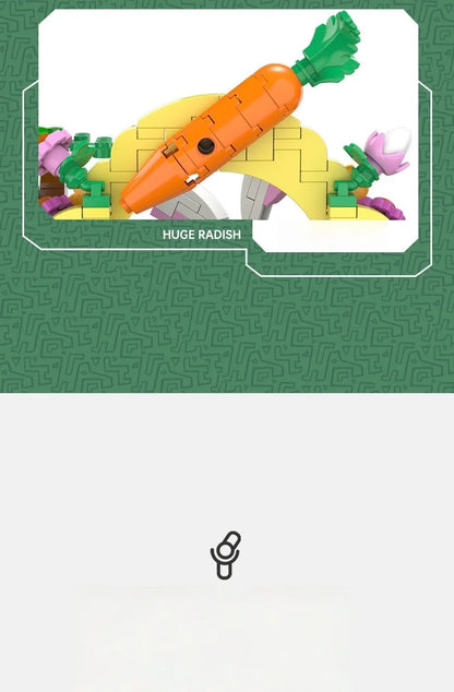 MOC Rabbit Easter Egg Easter Garden Animal Building Blocks Set Easter Bunny Carrots Toy For Kid's Birthday Holiday Easter Gifts