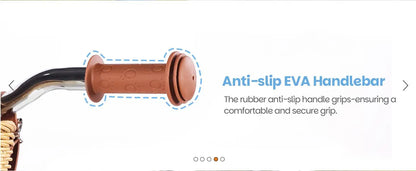 14 Inch Kids Balance Bike, Lightweight Height-adjustable Push Bike with Removable Basket and Rubber Air Tires