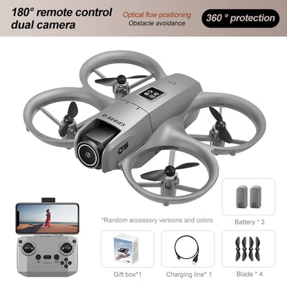 D16 Mini Drone 4k HD Camera ESC Aerial Aircraft Air Pressure Fixed Height Pocket UFO Remote Control Airplane Gift Toys for Kids