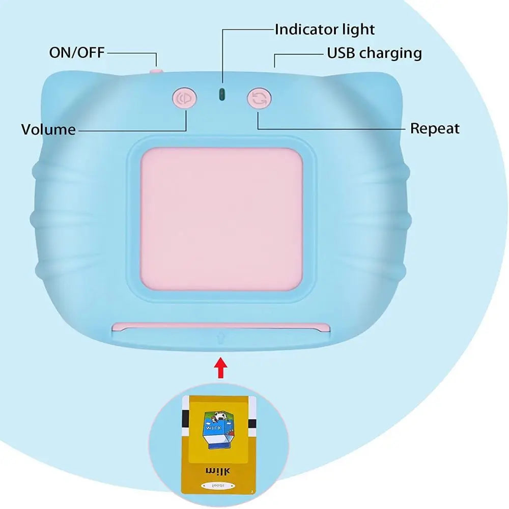 Educational Learning Talking Flash Cards Kindergarten Kids English Language Electronic Audio Book Learn English Words Toys