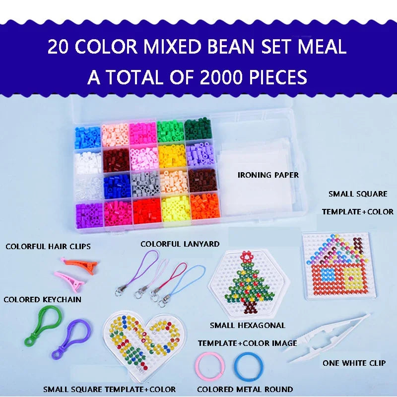 20colours/box Yantjouet 5mm Mini Beads Set 2000pcs DIY Hama Beads Iron Beads High Quality Gift