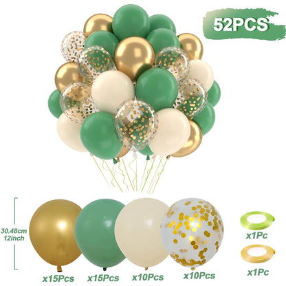 31/36/37/51/101Pcs Metallic Balloons Pearl Latex Balloon Gold Confetti Balloons for Birthday Weddings Baby Shower Party Decor