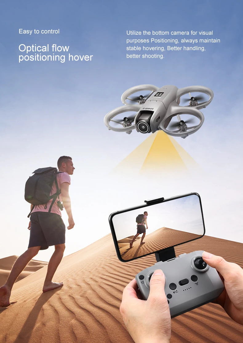 D16 Mini Drone 4k HD Camera ESC Aerial Aircraft Air Pressure Fixed Height Pocket UFO Remote Control Airplane Gift Toys for Kids