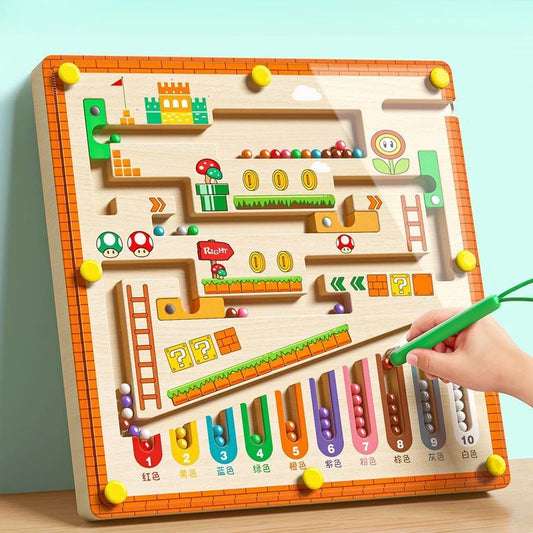 Children's Magnetic Maze Walking Ball Baby Concentration Training, Writing Logic Thinking 3 year Old Early Education Puzzle To