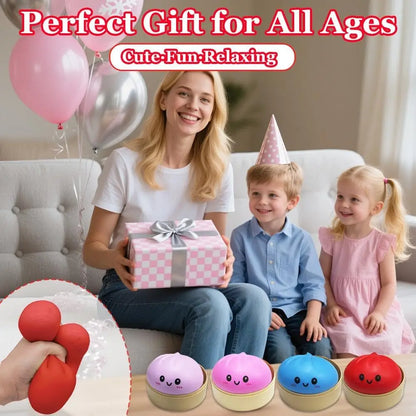 Shiny Dumpling Mystery Box Colorful Dumpling Stress Relief Balls Easter Gift Box Fillers Stretchable Office Desk Toys