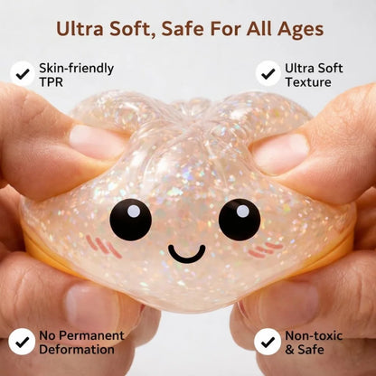 Glitter Dumpling Squishies, Upgrade Squishy Dumplings Stress Balls, Soft Squeezy Dough Ball with Steamer Stress Relief Desk Toy