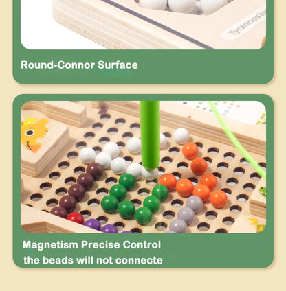 Magnetic Color and Number Maze Montessori Dinosaur Counting Matching Learning Puzzle Board Toddler Fine Motor Skills Travel Toys