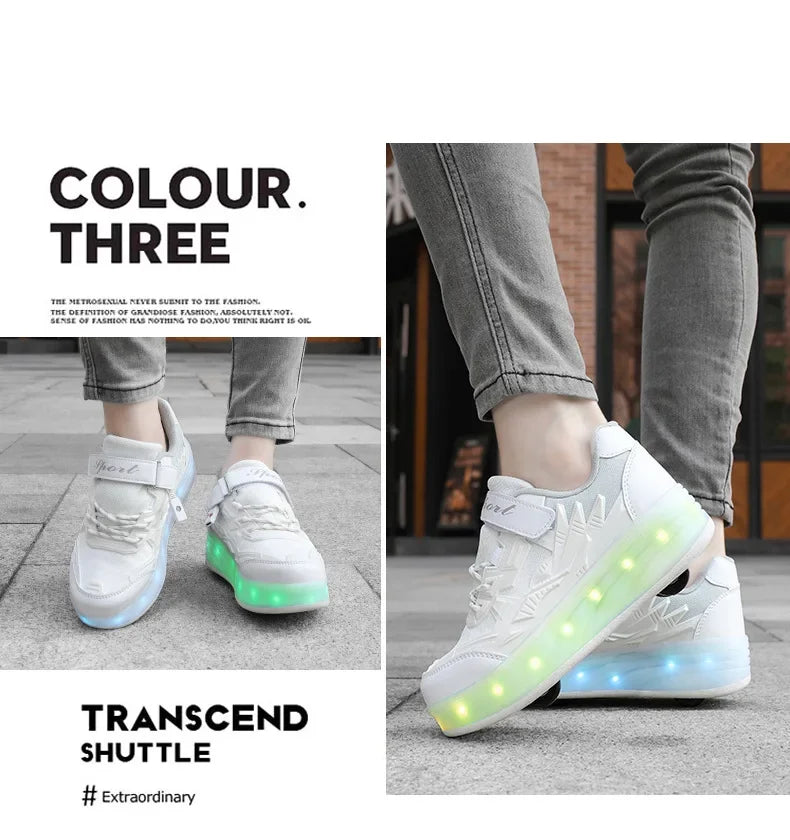 New Kids Roller Skates Boys Girls Inline Skates Four-Wheel Balance Wheels Walking Shoes Spring Outdoor Sports Entertainment