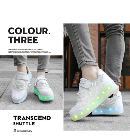 New Kids Roller Skates Boys Girls Inline Skates Four-Wheel Balance Wheels Walking Shoes Spring Outdoor Sports Entertainment