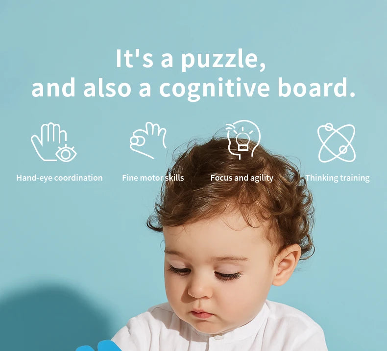 3D Colorful Alphabet Number Puzzle Montessori Wooden Puzzles Matching Games Early Education Toys Mathematics Shape Cognition