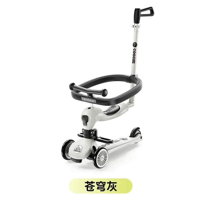Baby stroller 3 wheels Multifunctional fenced seated scooter suitable for 2-12 years old baby bicycle Lightweight foldable