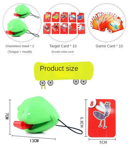 Frog Mask Wagging Tongue Lick Cards Board Games for Children Family Party Toys Antistress Funny Desktop Puzzle Game Toys