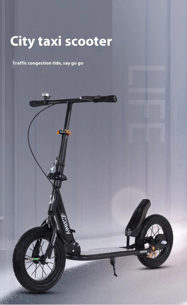 Non-Electric Folding Two-Wheeled Skateboard for Boys & Girls Children's Brake System Available in Multiple Colors