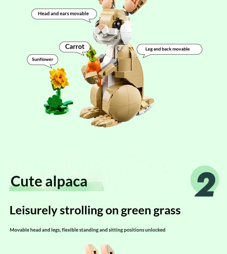 LEGO 3-in-1 Building Blocks 31162 Cute Rabbit Boys and Girls Children's Toys Birthday Gifts Decorative Ornament