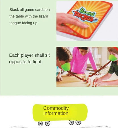 Frog Mask Wagging Tongue Lick Cards Board Games for Children Family Party Toys Antistress Funny Desktop Puzzle Game Toys