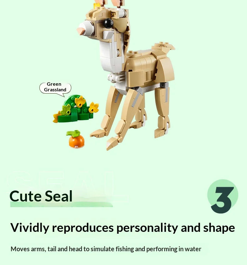 LEGO 3-in-1 Building Blocks 31162 Cute Rabbit Boys and Girls Children's Toys Birthday Gifts Decorative Ornament