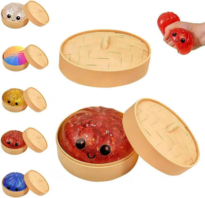 Shiny Dumpling Mystery Box Colorful Dumpling Stress Relief Balls Easter Gift Box Fillers Stretchable Office Desk Toys