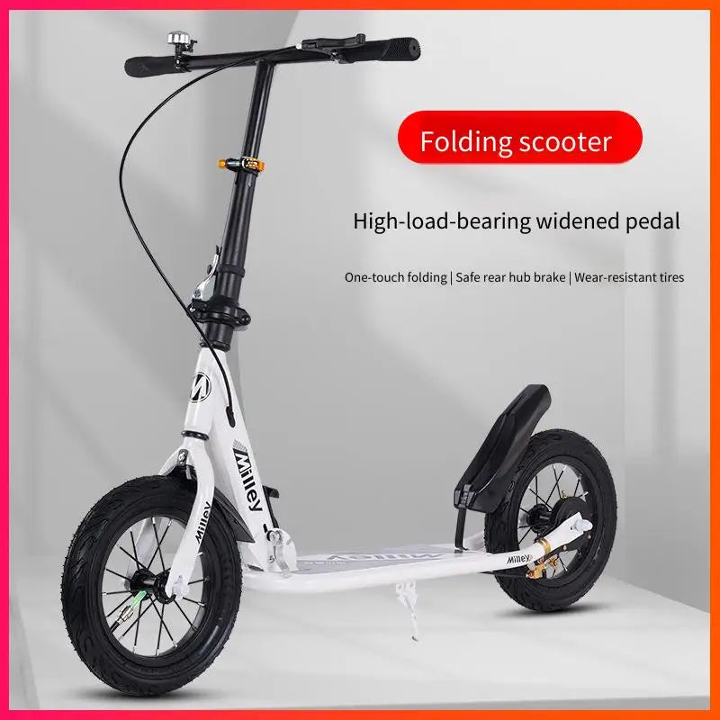 Non-Electric Folding Two-Wheeled Skateboard for Boys & Girls Children's Brake System Available in Multiple Colors