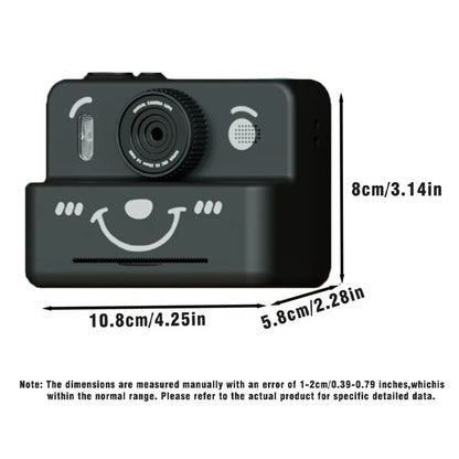 kids Instant print camera,photo&video&music&puzzle games,flash|dual camera|USB charging,birthday&holiday&family gathering gifts