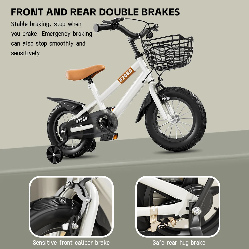 14inch 16inch Kids Bike Bicycle for Girls Ages 3-7 Years with Training Wheels Basket Kids Bicycle