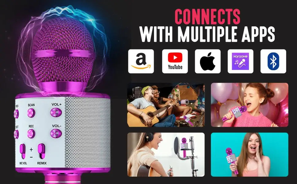 Kids Karaoke Microphone for Girl Toys,Christmas Birthday Gifts Ideas for 3 4 5 6 7 8 9 10 Year Old Girls