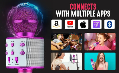 Kids Karaoke Microphone for Girl Toys,Christmas Birthday Gifts Ideas for 3 4 5 6 7 8 9 10 Year Old Girls