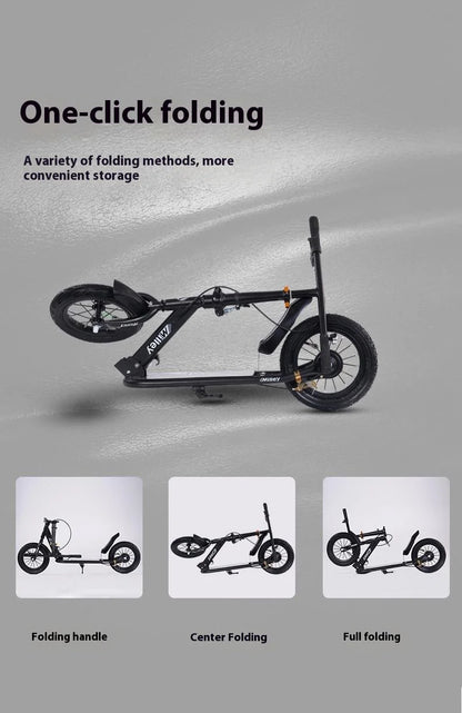 Non-Electric Folding Two-Wheeled Skateboard for Boys & Girls Children's Brake System Available in Multiple Colors