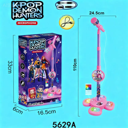 Cartoon Anime Kpop Girl Group Music Microphone Children's Toy with Lights Singing Function