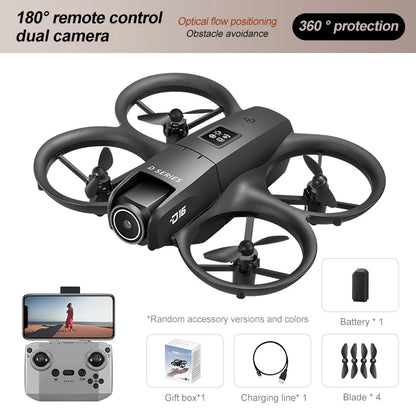 D16 Mini Drone 4k HD Camera ESC Aerial Aircraft Air Pressure Fixed Height Pocket UFO Remote Control Airplane Gift Toys for Kids